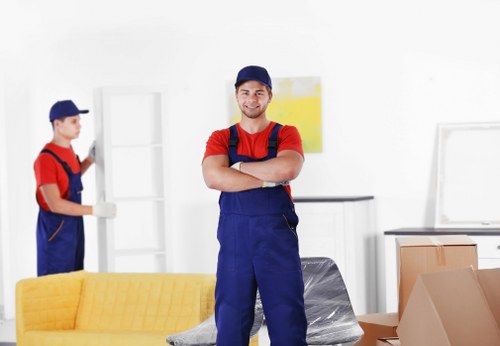 A reliable man and van team handling a furniture delivery in Leabridge