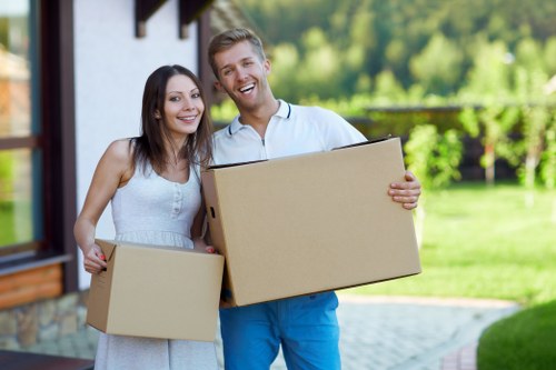 Commercial relocation with desks and IT equipment