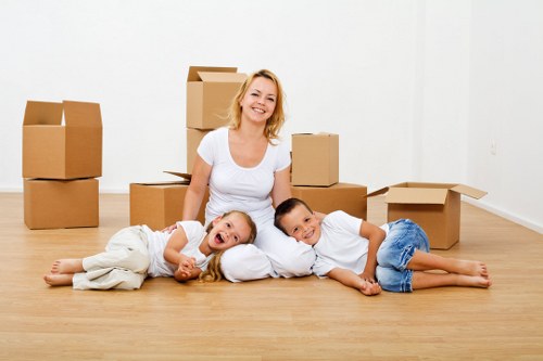 Household items prepared for a local relocation in Lea Bridge