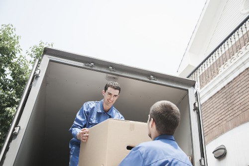 Loading furniture into a van for a flat move near Lea Bridge