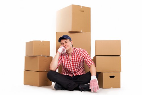 Furniture and boxes being loaded by a local removals team in Lea Bridge