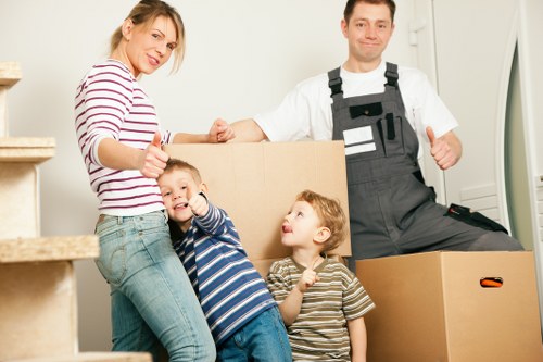 Example of a small flat move with furniture and boxes in Leabridge